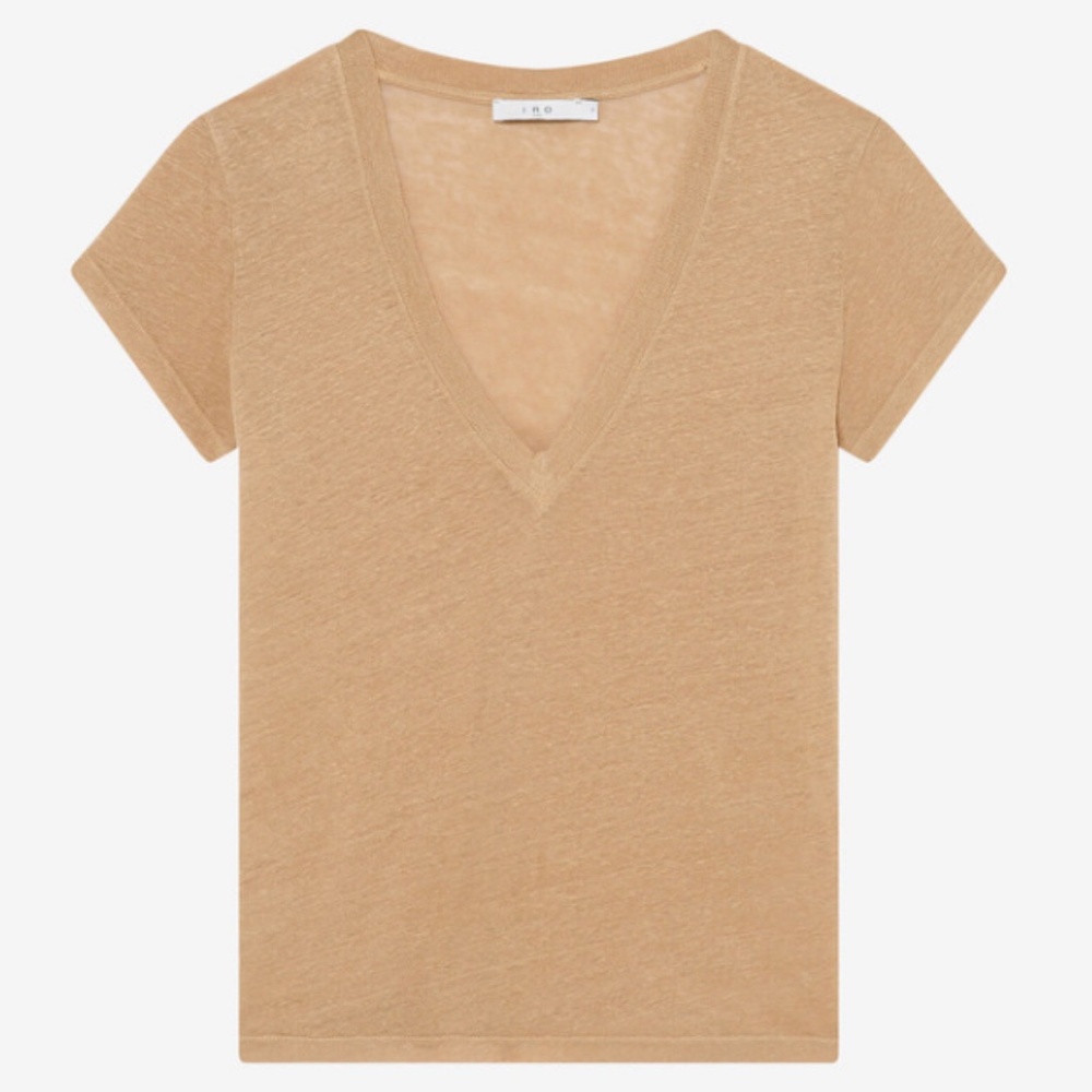 IRO Rodeo Low-Cut T-shirt in Light Beige - M - NWT